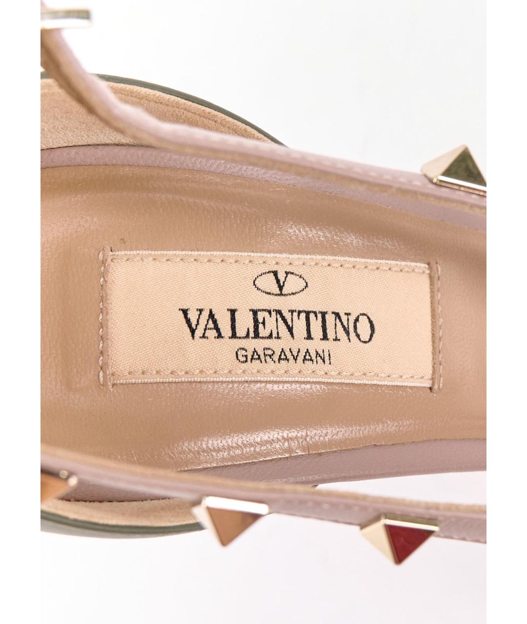 VALENTINO Зеленые кожаные туфли, фото 5