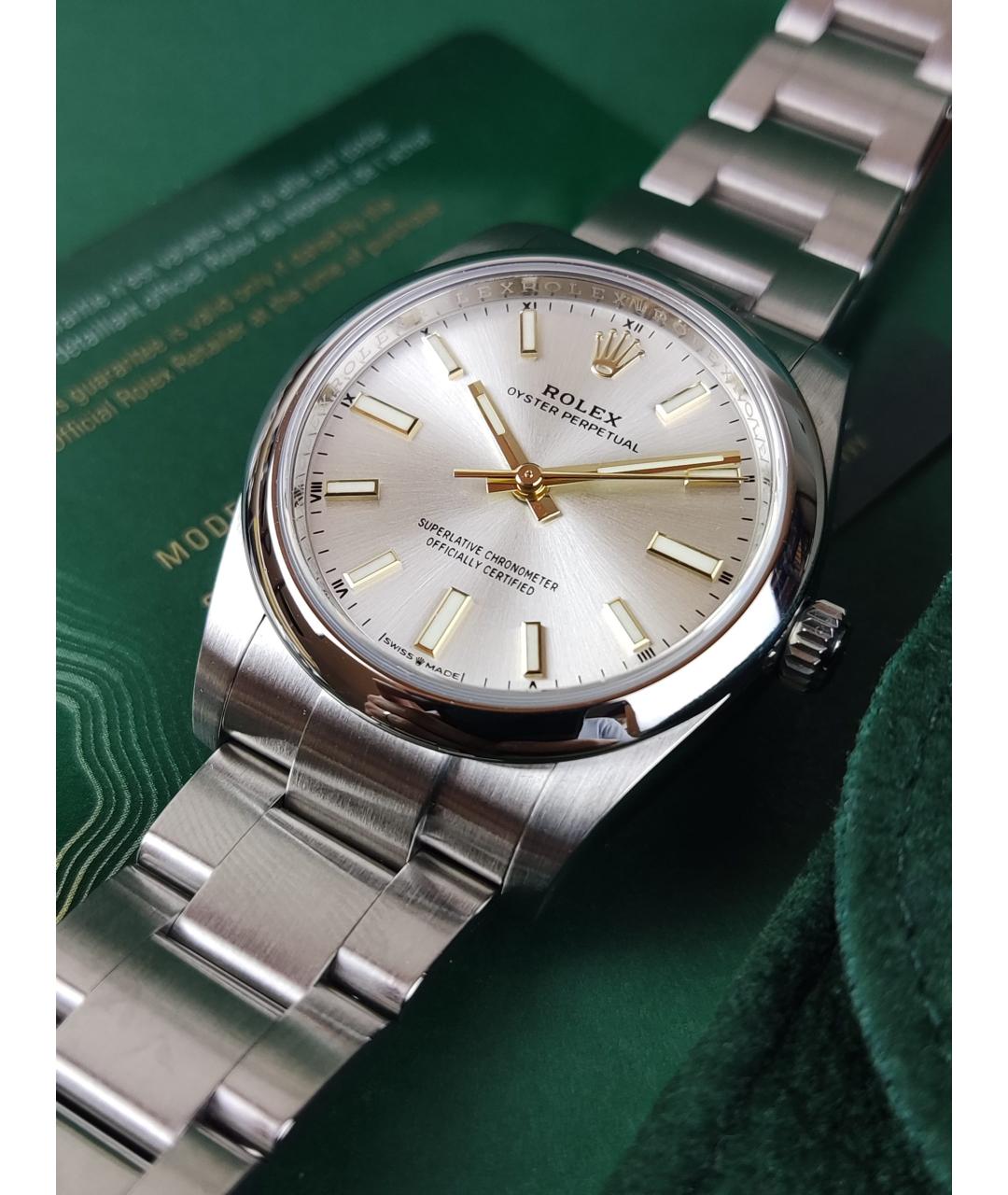 ROLEX Серебряные металлические часы, фото 2