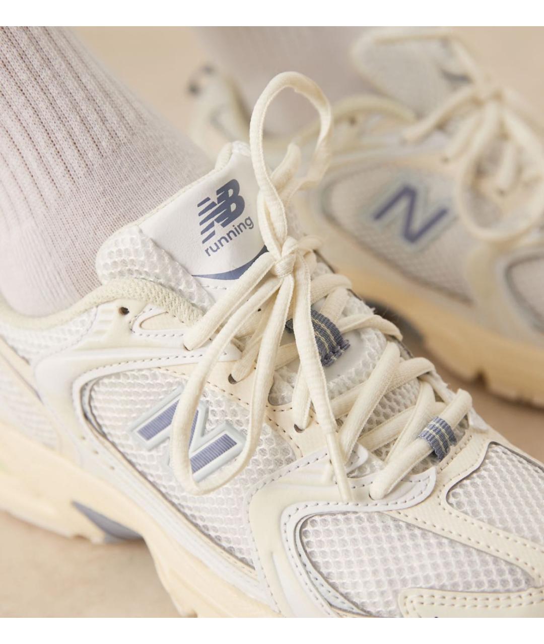 NEW BALANCE Бежевые кроссовки из искусственной кожи, фото 7