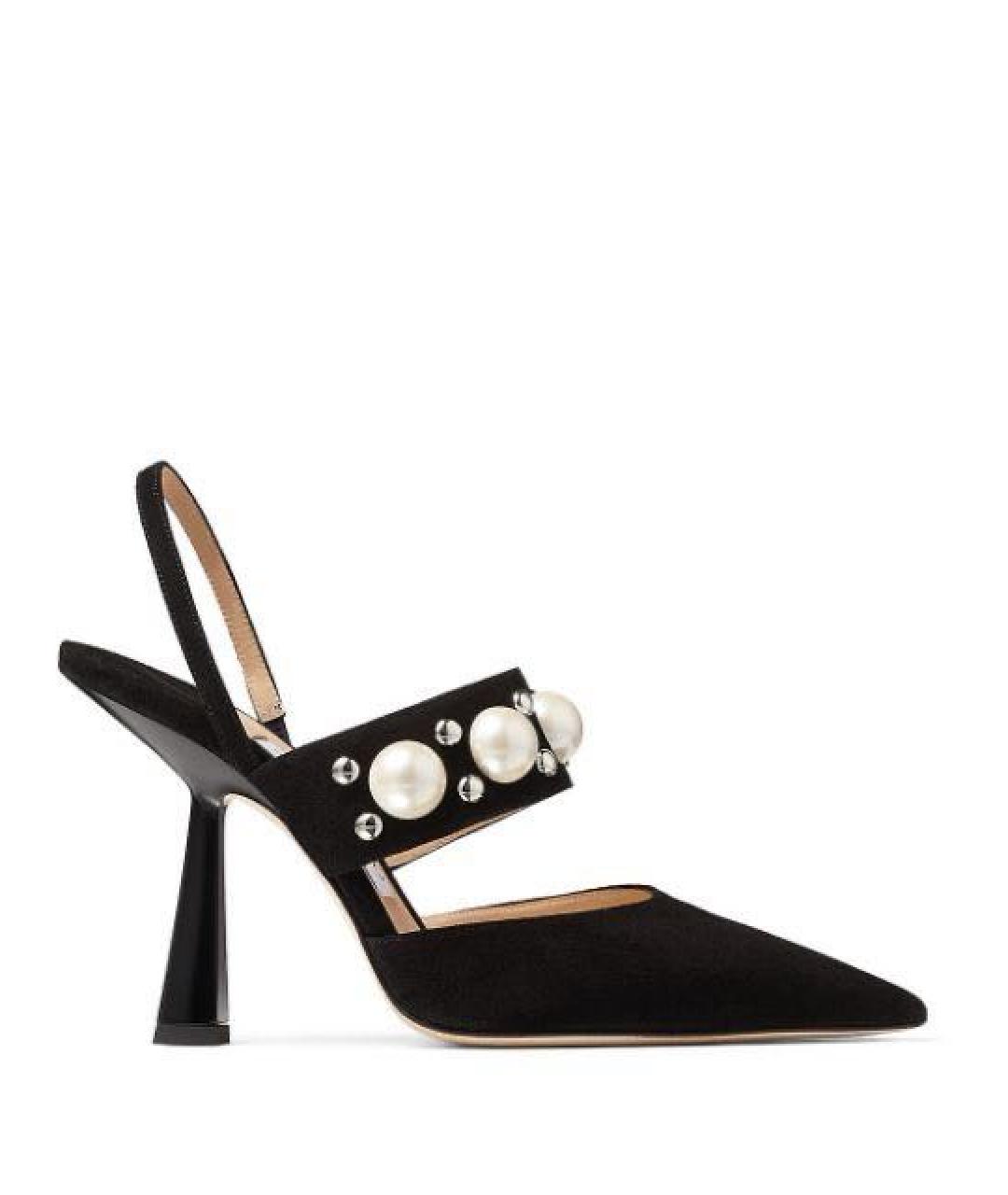 JIMMY CHOO Черные замшевые туфли, фото 5