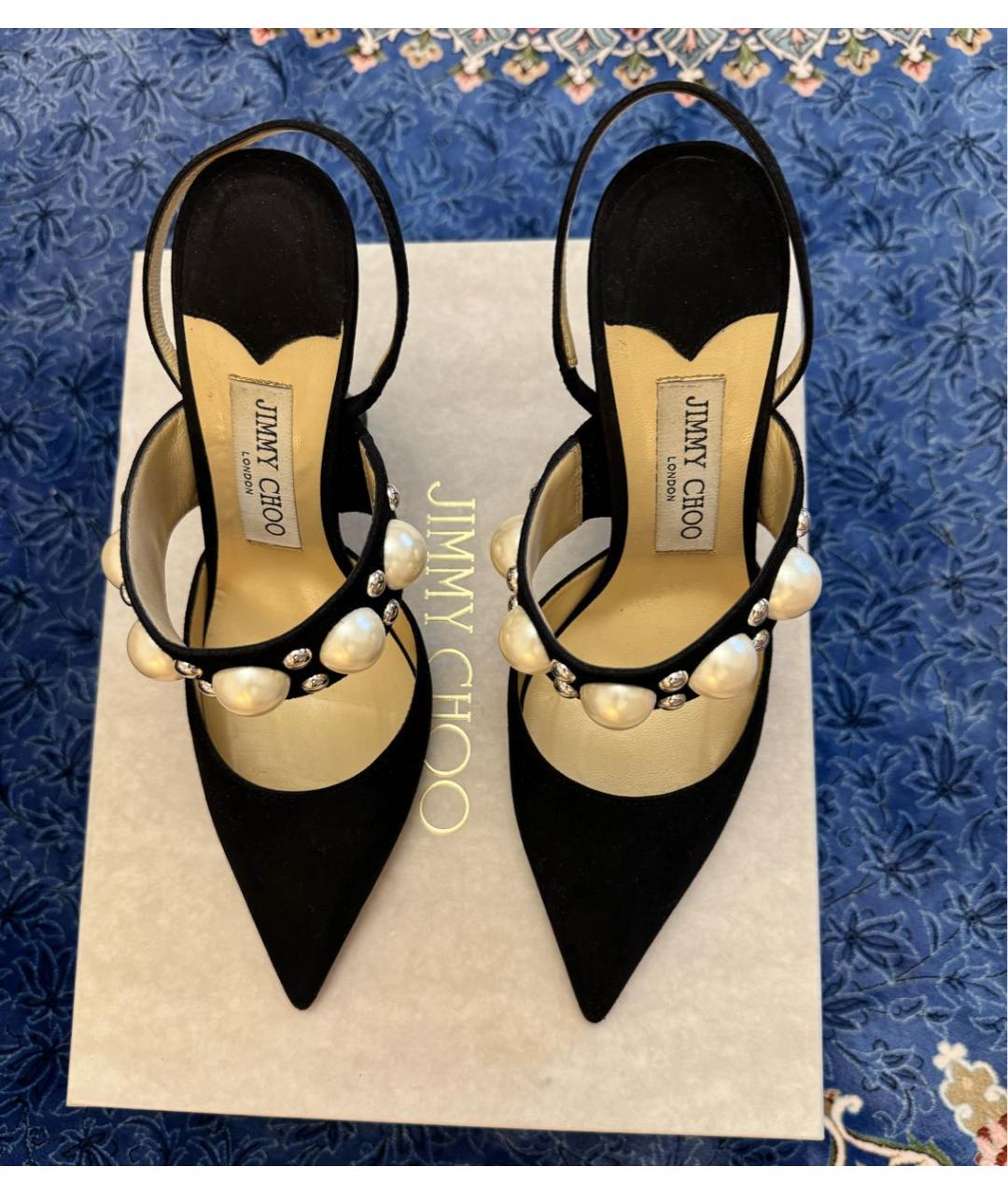 JIMMY CHOO Черные замшевые туфли, фото 3