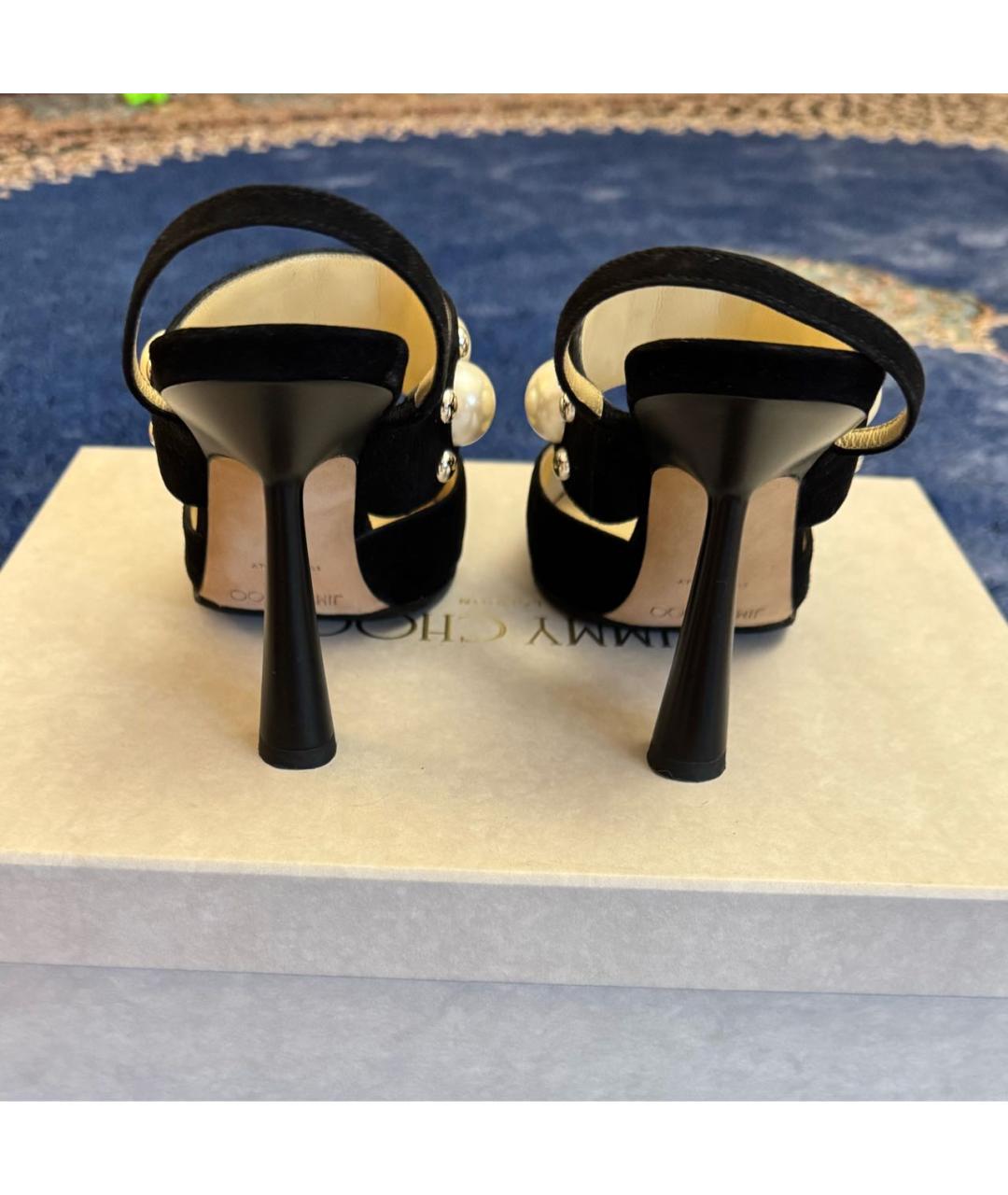 JIMMY CHOO Черные замшевые туфли, фото 4