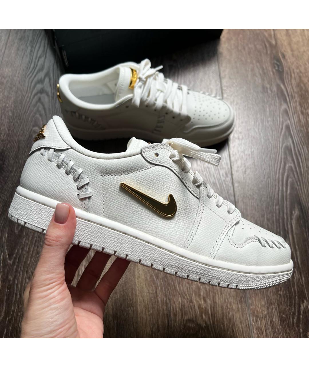 NIKE Белые кроссовки из искусственной кожи, фото 4
