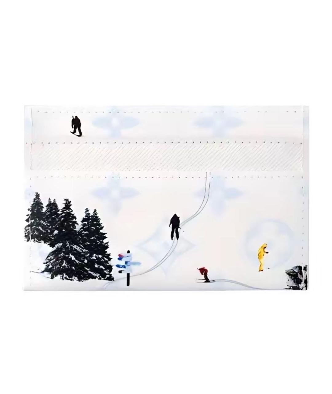 LOUIS VUITTON Белый кожаный кардхолдер, фото 2