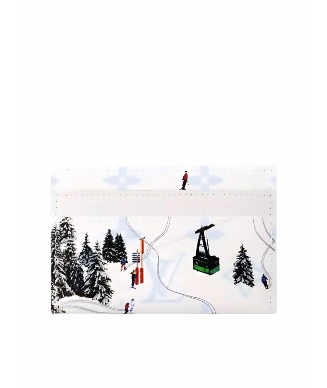 LOUIS VUITTON Белый кожаный кардхолдер, фото 1