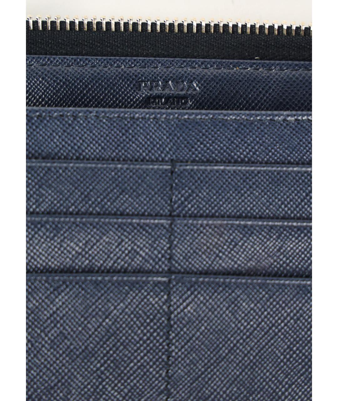 PRADA Синий кожаный кошелек, фото 4