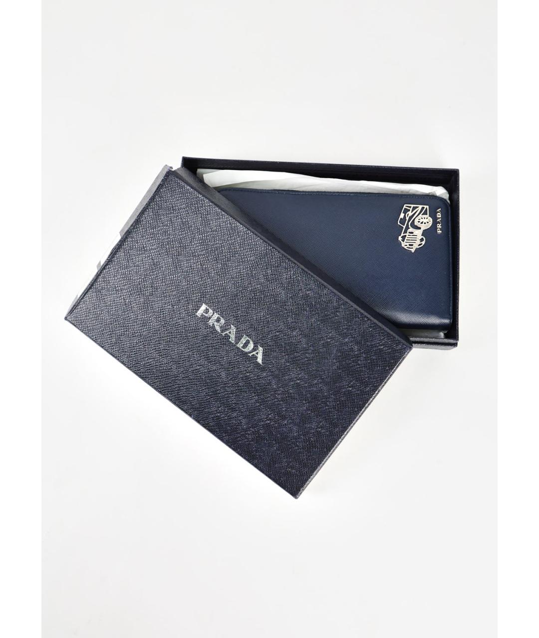 PRADA Синий кожаный кошелек, фото 6