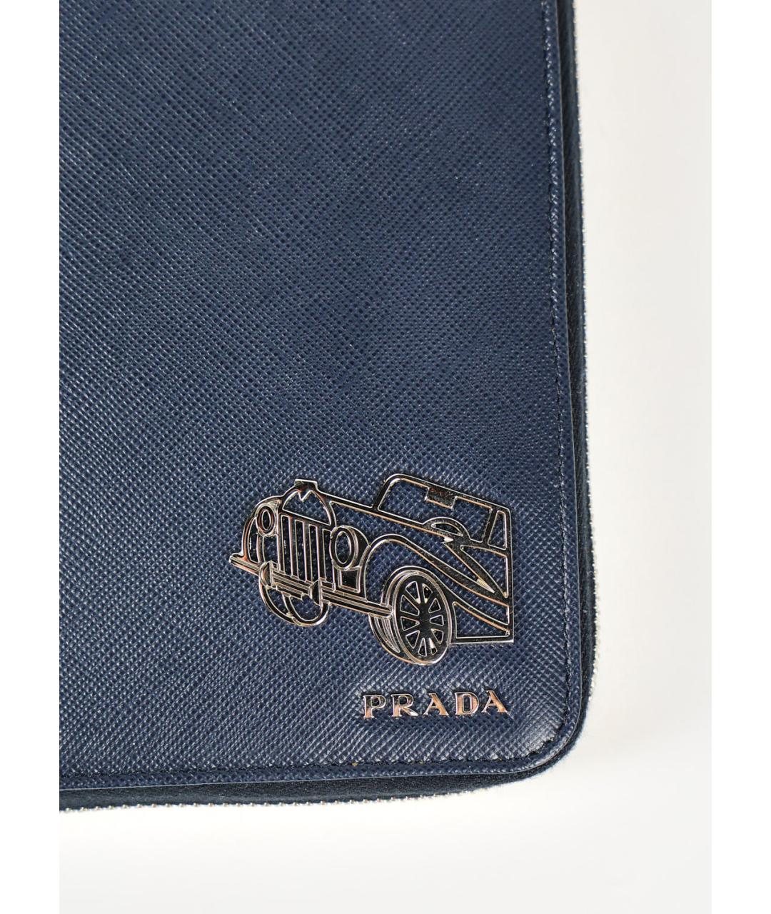 PRADA Синий кожаный кошелек, фото 5