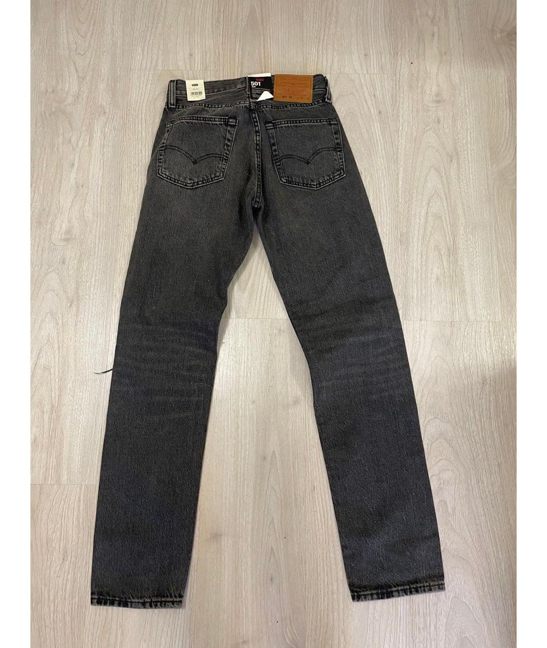 LEVI'S Черные хлопковые прямые джинсы, фото 2