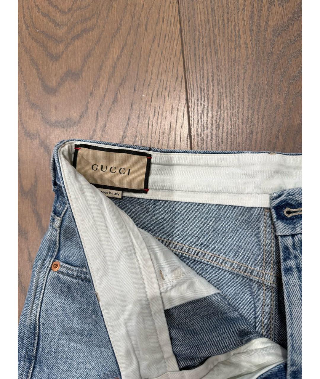GUCCI Голубые джинсы клеш, фото 3