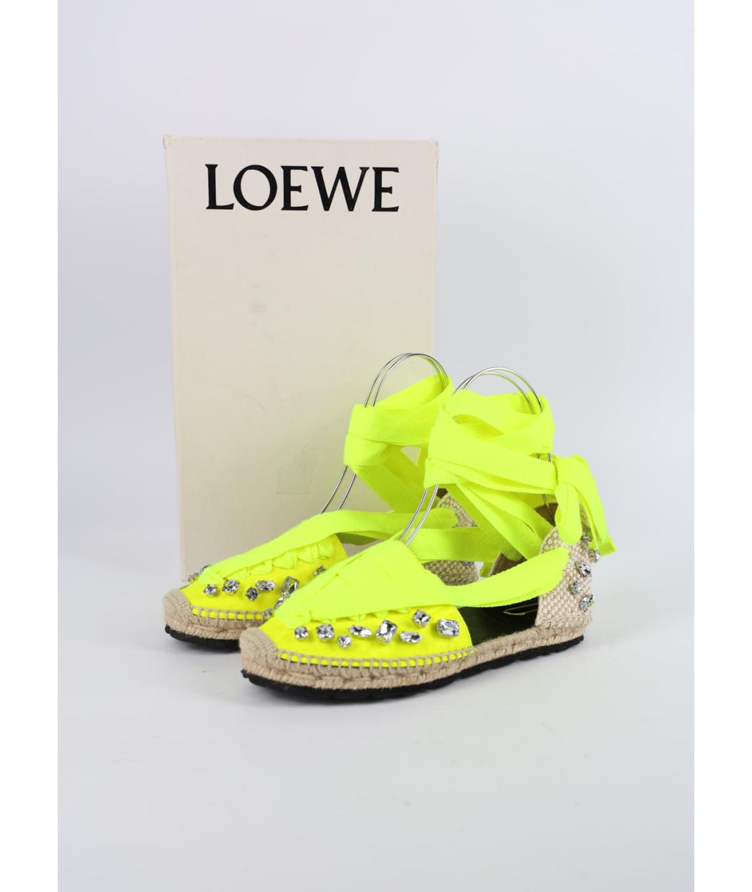 LOEWE Желтые текстильные эспадрильи, фото 6