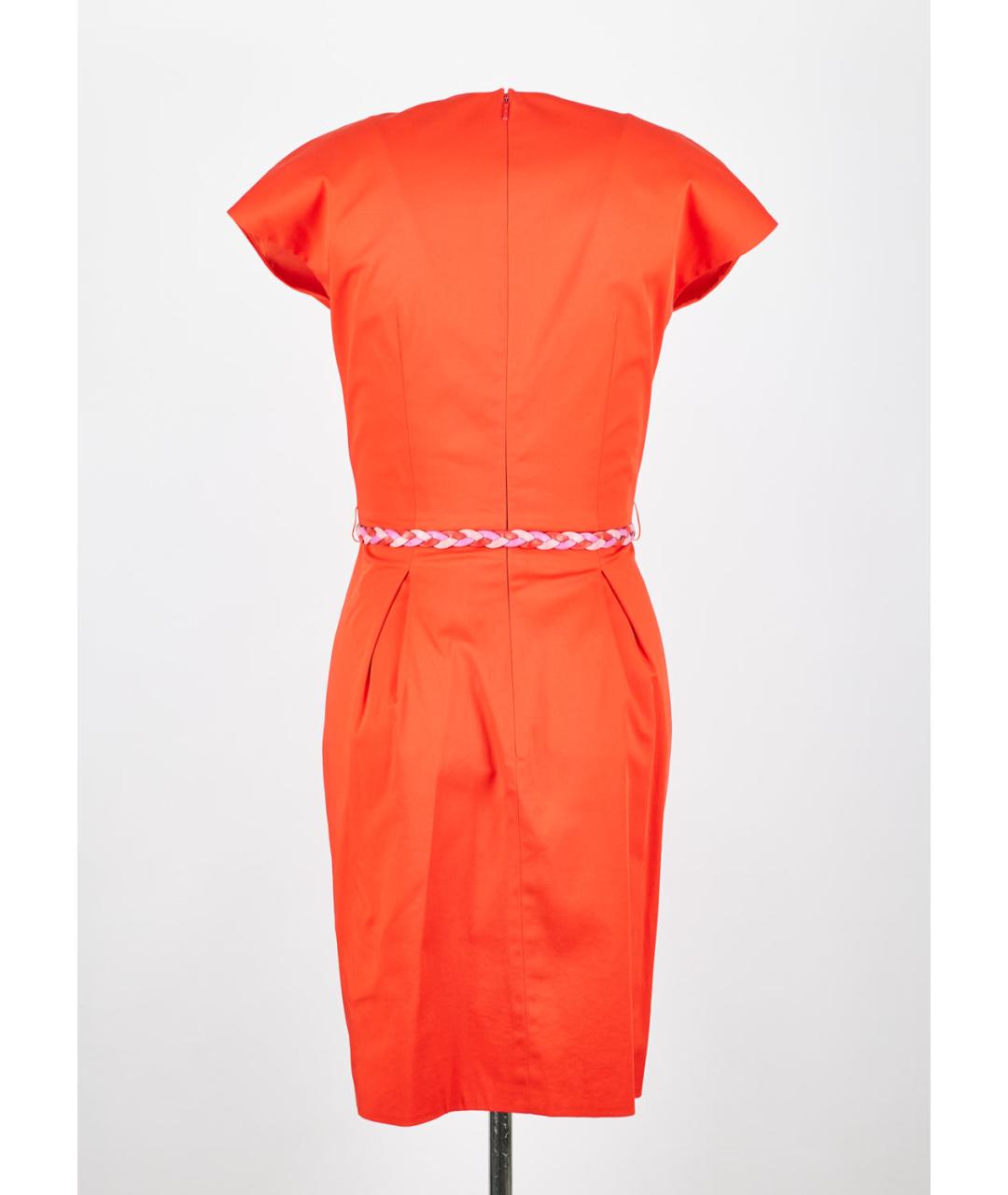 CHRISTIAN DIOR Красное хлопковое повседневное платье, фото 4