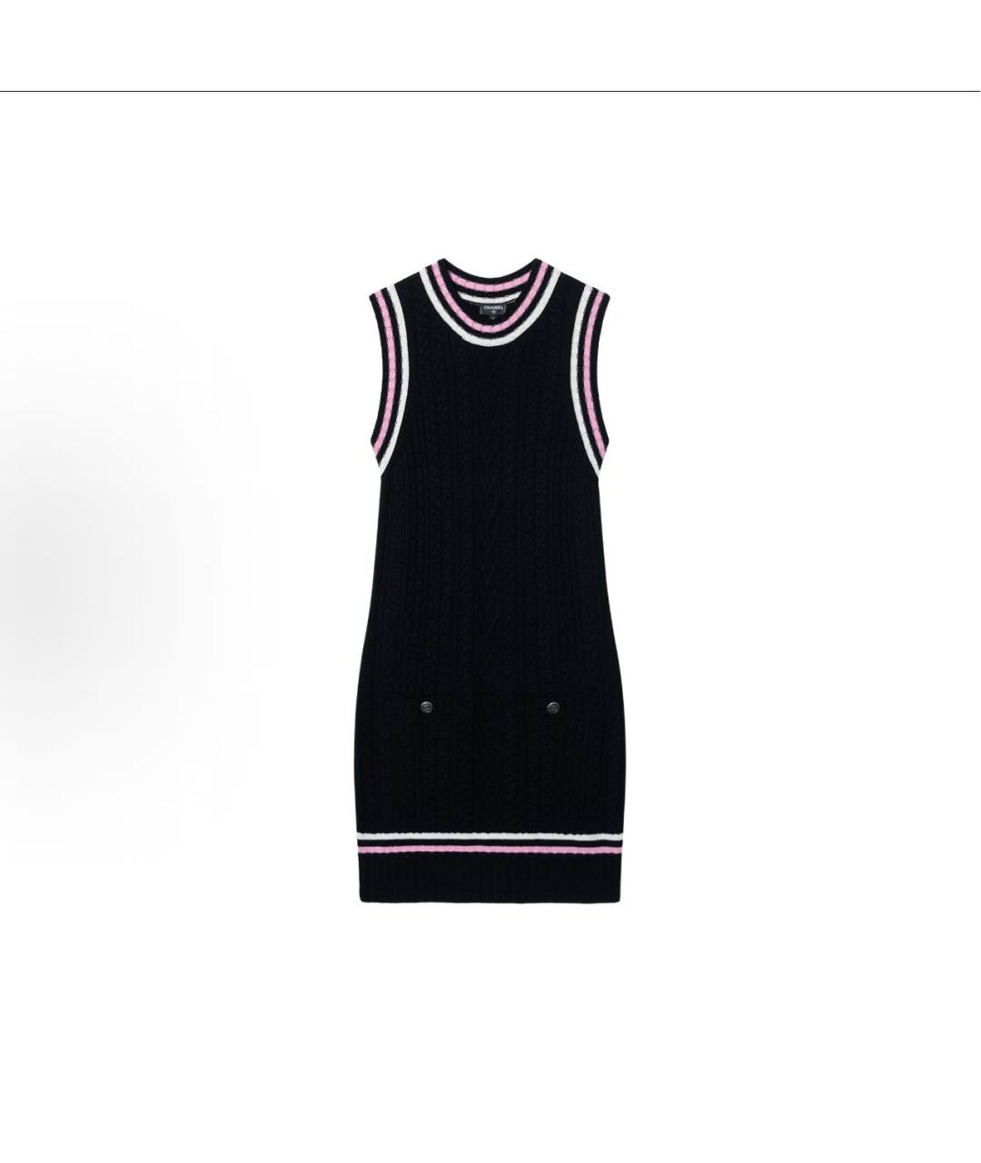 CHANEL Черное хлопковое платье, фото 8