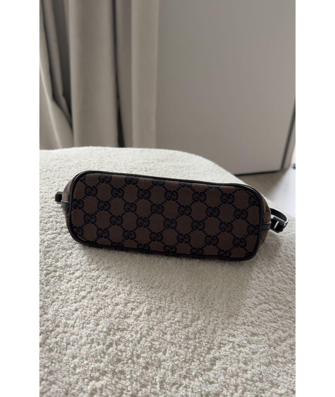 GUCCI Коричневая тканевая сумка через плечо, фото 4