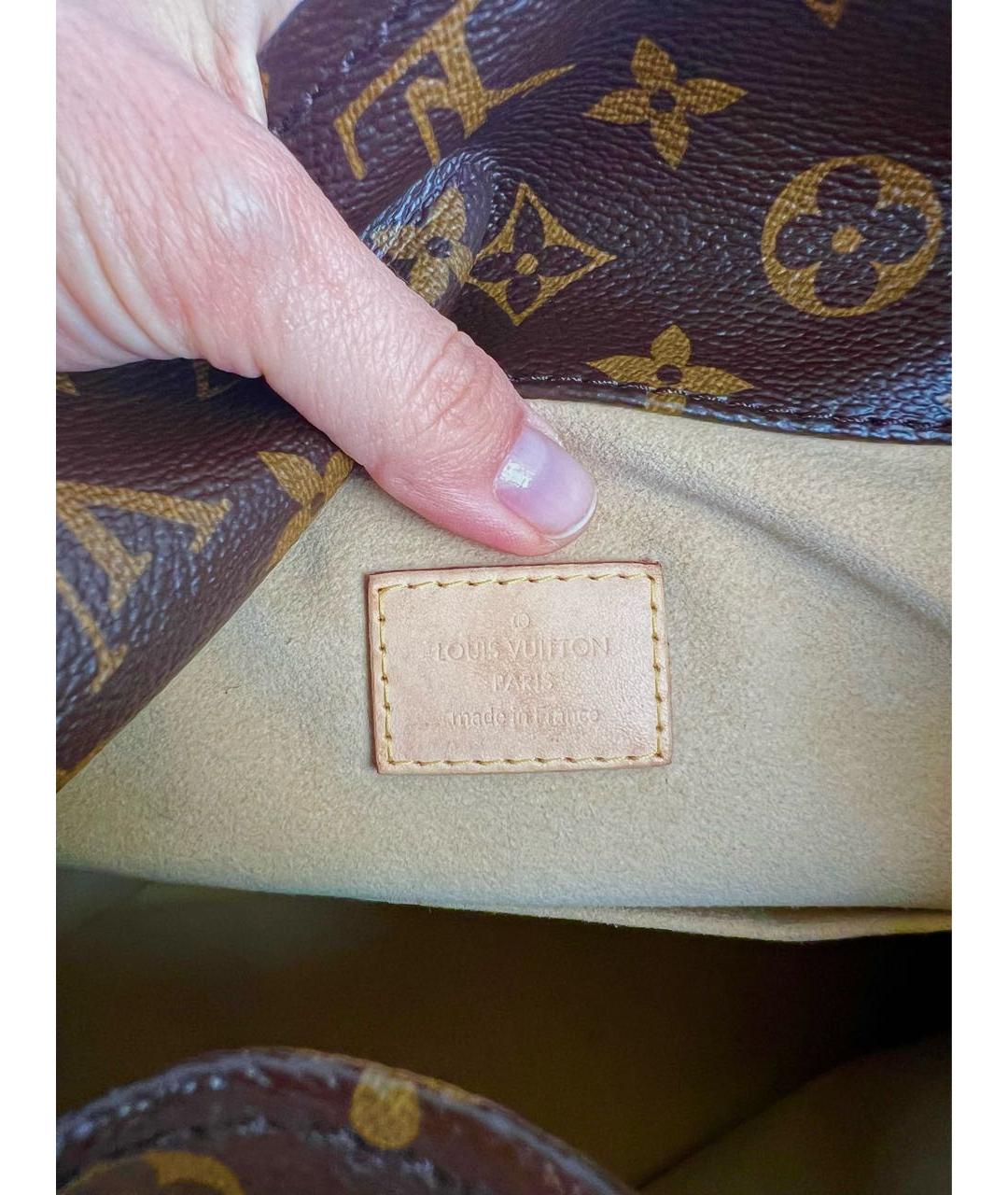 LOUIS VUITTON Коричневая сумка тоут, фото 3