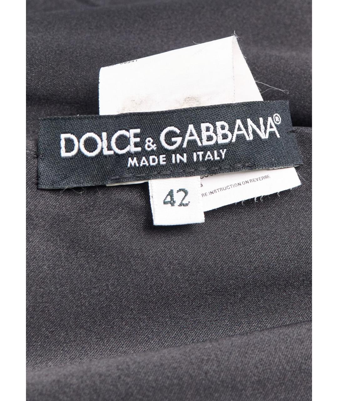 DOLCE&GABBANA Бордовое шелковое повседневное платье, фото 5