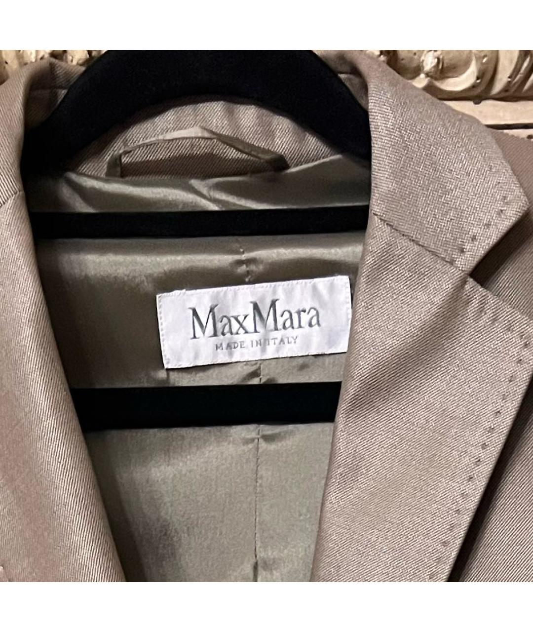 MAX MARA Золотой шелковый костюм с брюками, фото 3