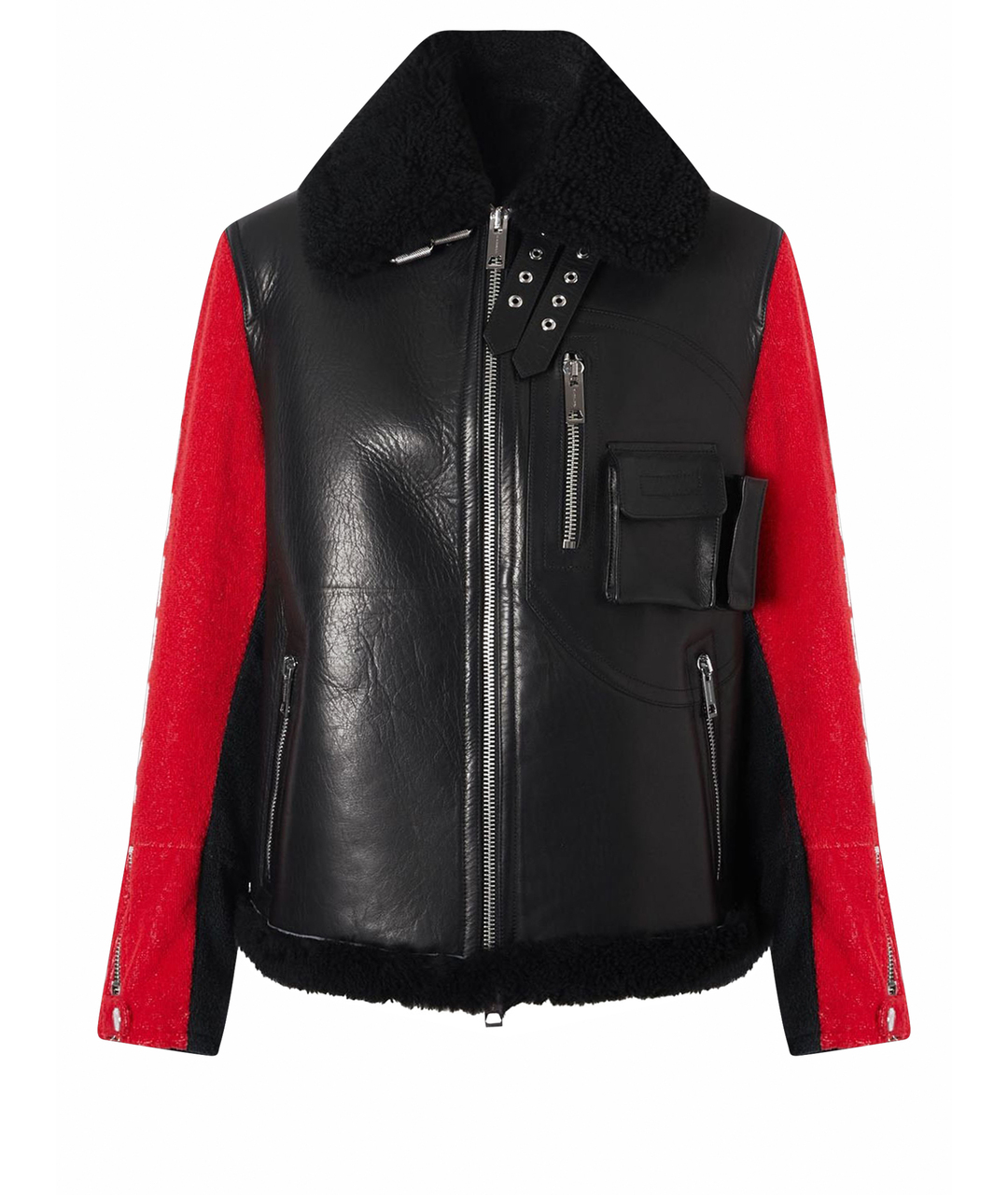 BURBERRY Красная кожаная дубленка, фото 1