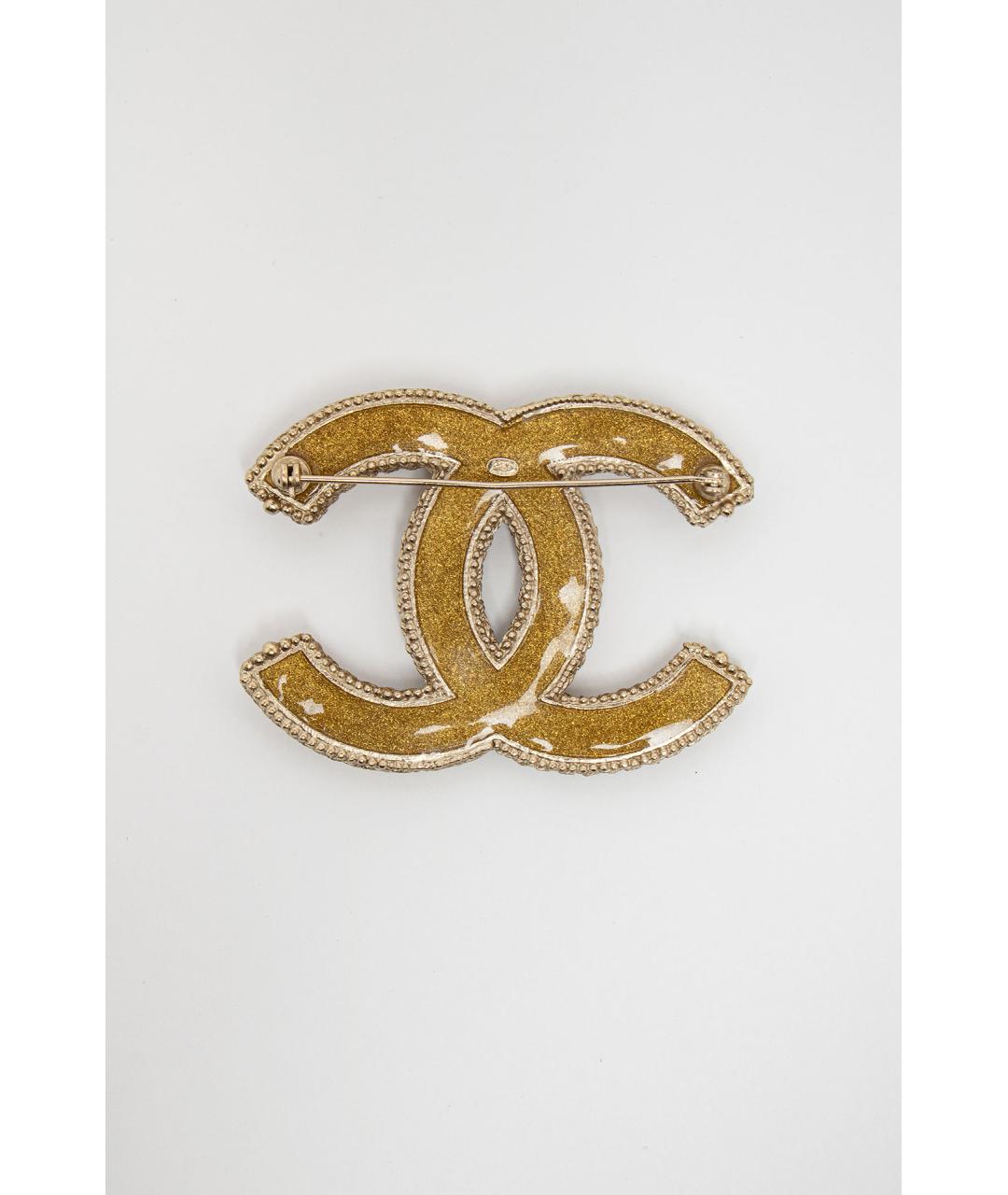 CHANEL Золотая металлическая булавка / брошь, фото 3