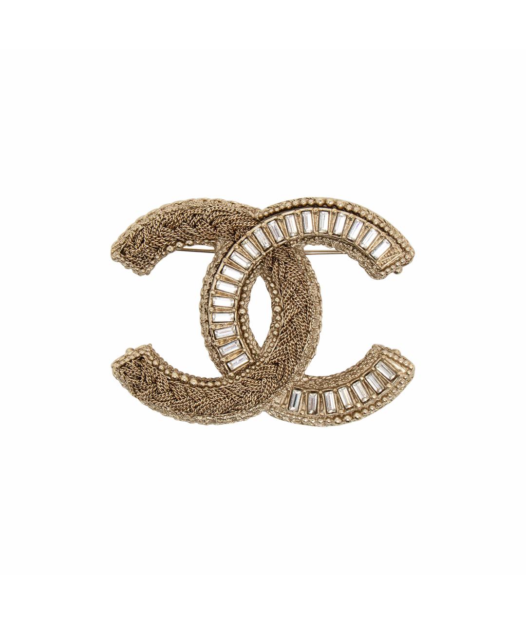 CHANEL Золотая металлическая булавка / брошь, фото 1