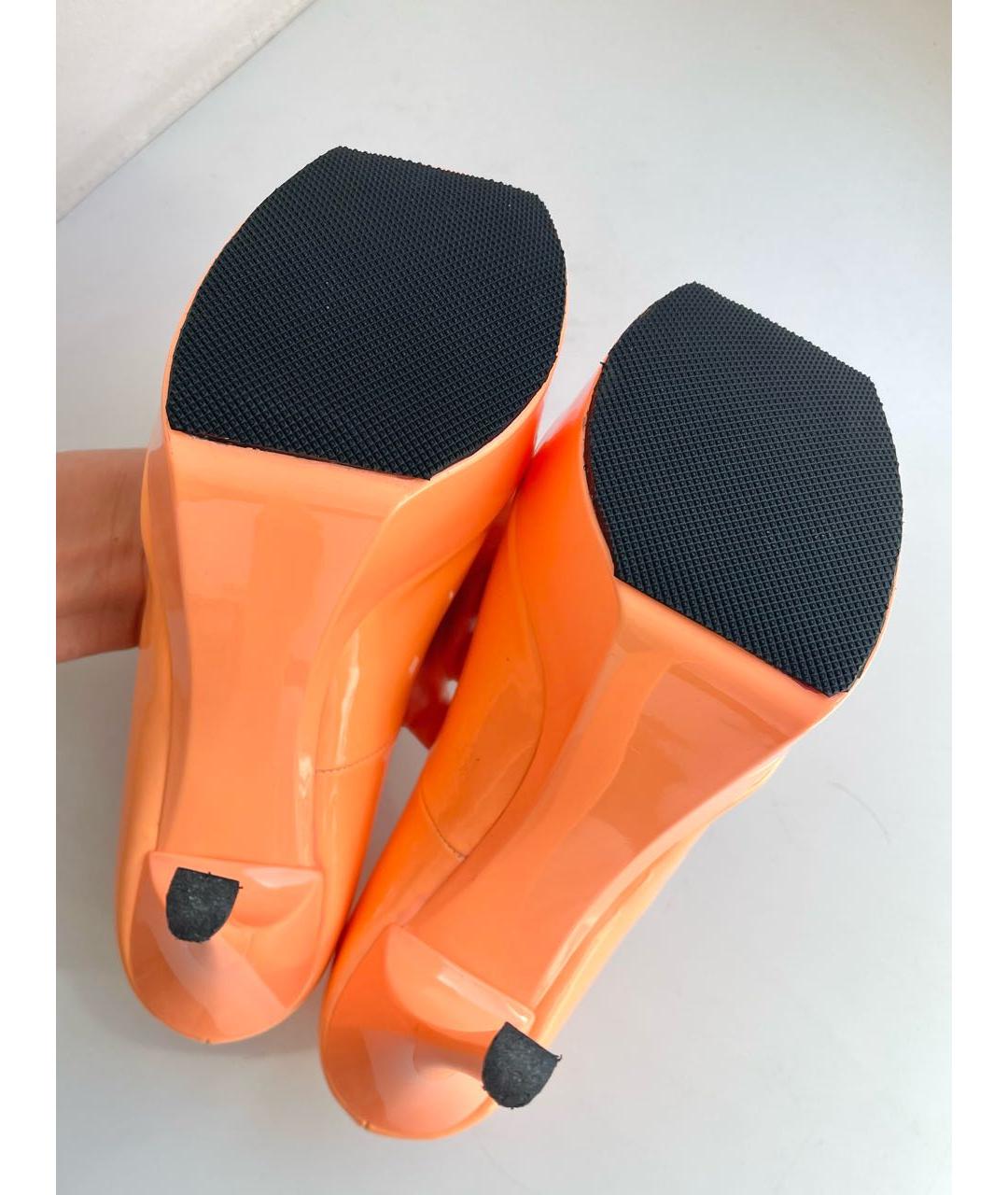 GIAN MARCO LORENZI Оранжевое туфли из лакированной кожи, фото 5