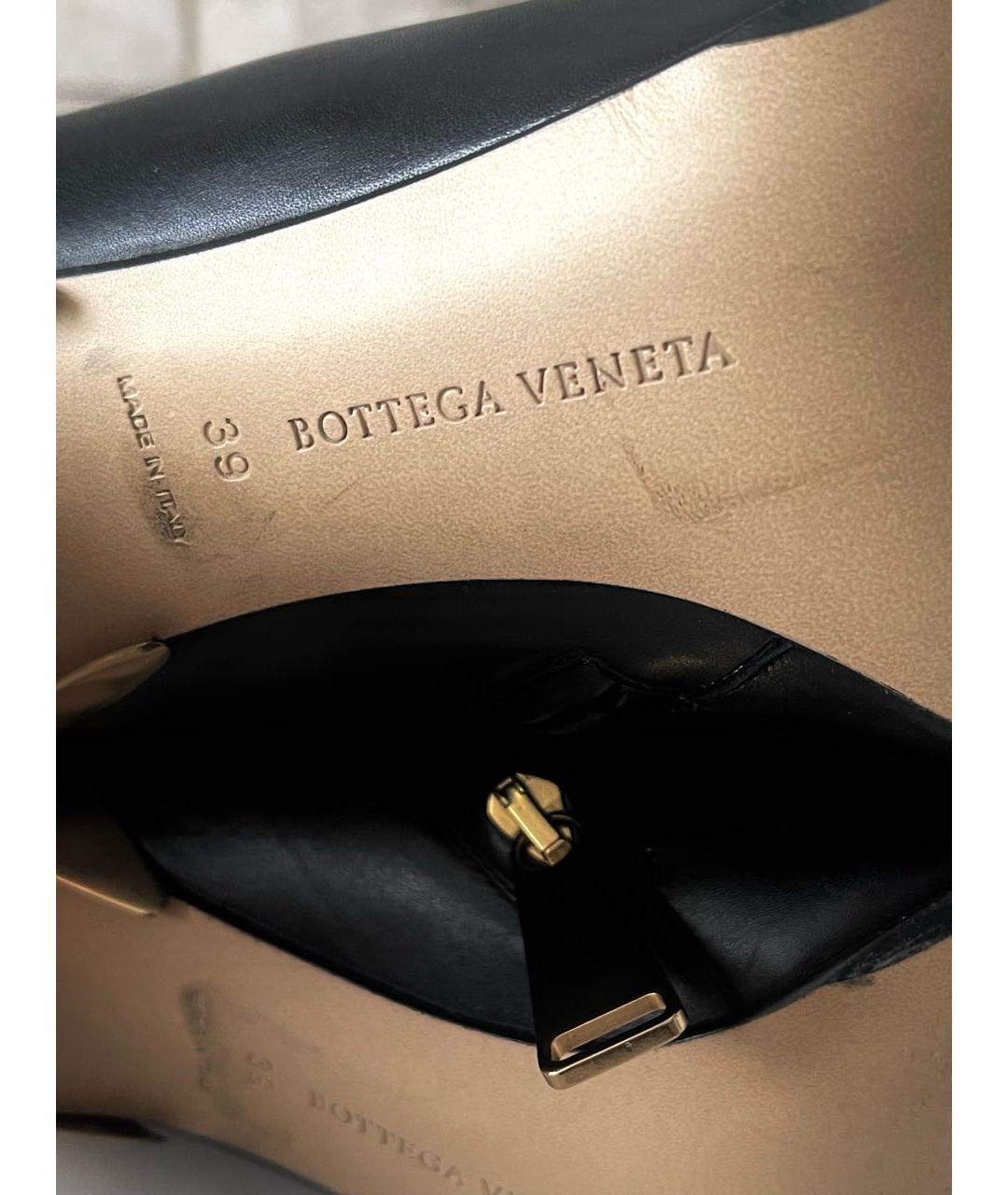 BOTTEGA VENETA Черные кожаные ботильоны, фото 7