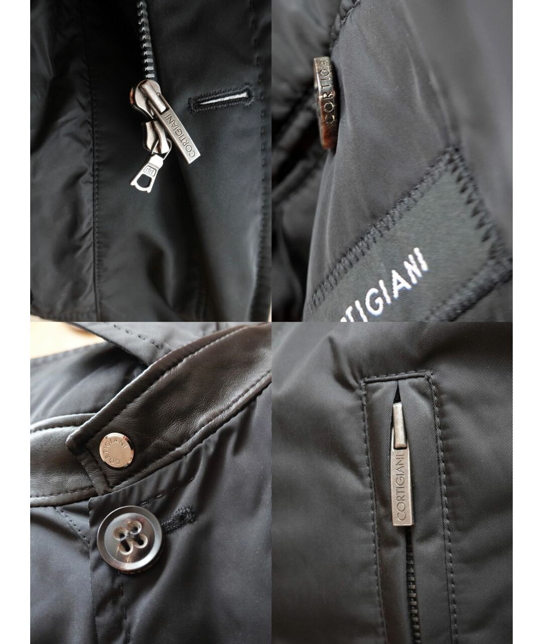 CORTIGIANI Черная полиэстеровая куртка, фото 4