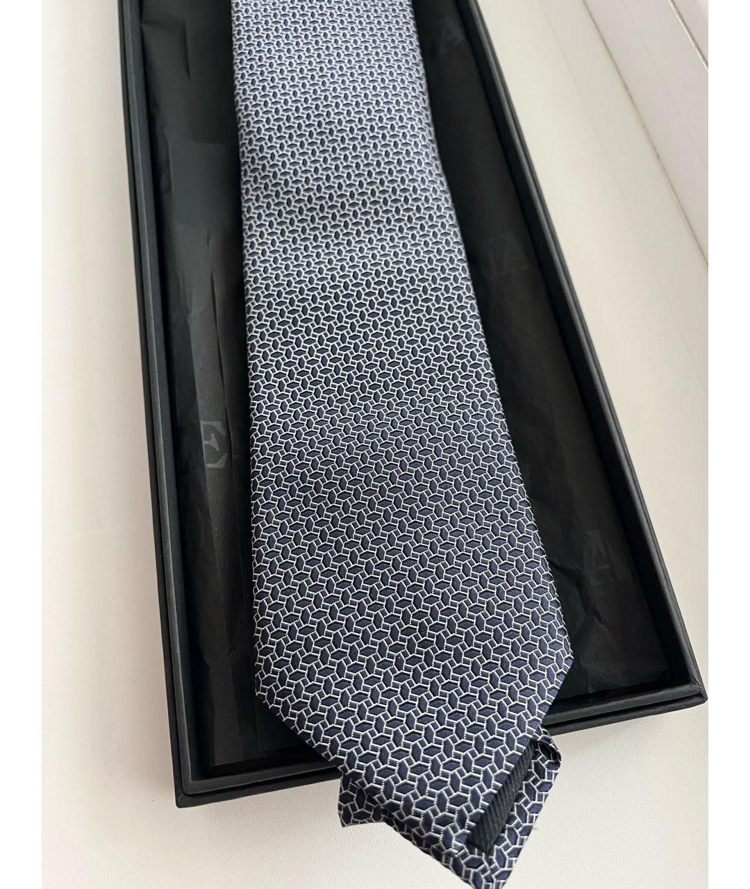 ZEGNA Серебрянный шелковый галстук, фото 4