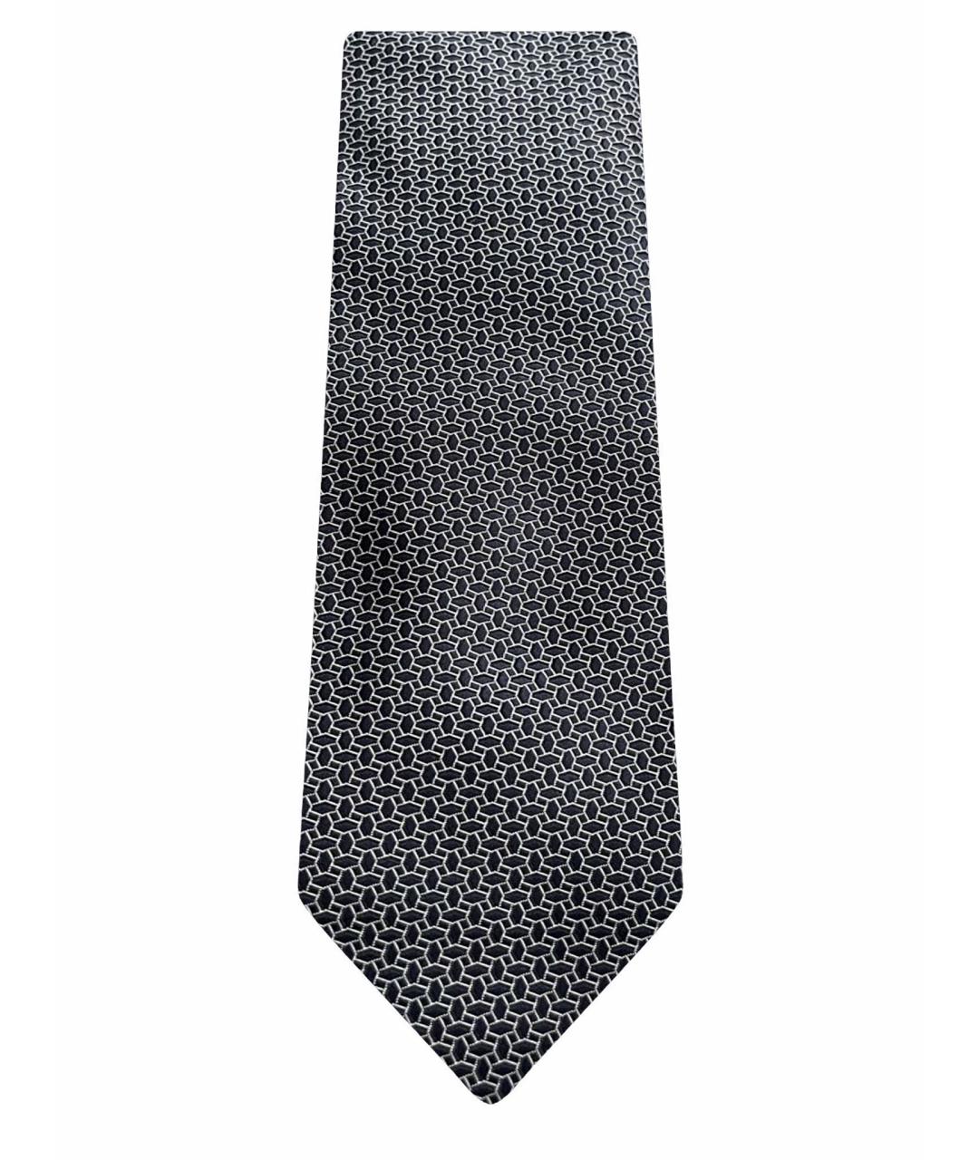 ZEGNA Серебрянный шелковый галстук, фото 1
