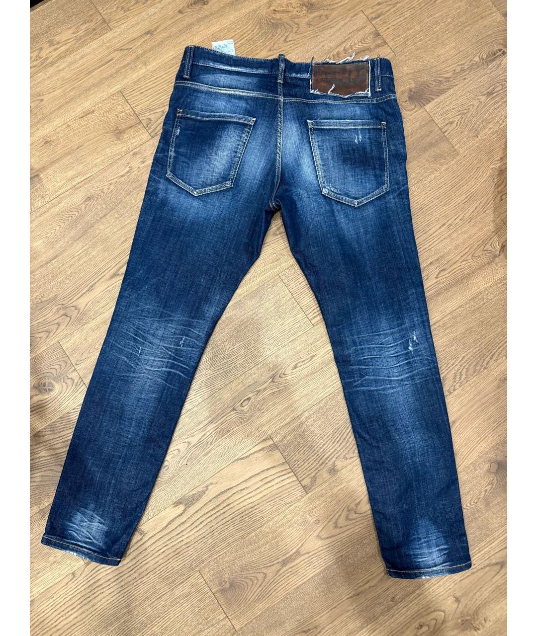 DSQUARED2 Синие хлопковые джинсы скинни, фото 2