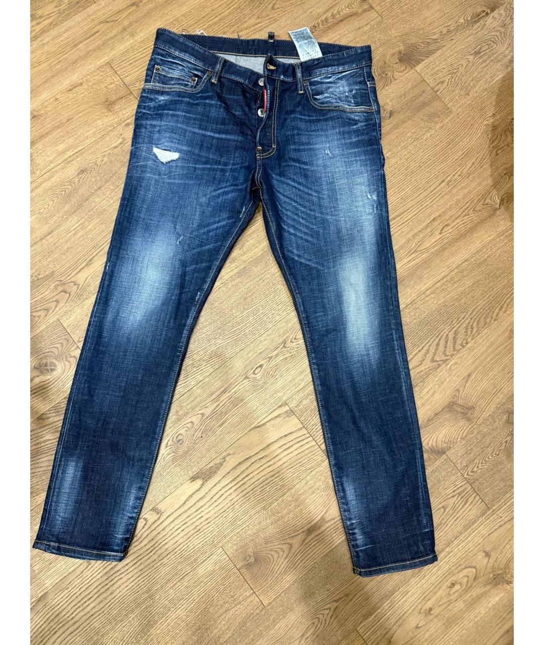 DSQUARED2 Синие хлопковые джинсы скинни, фото 5