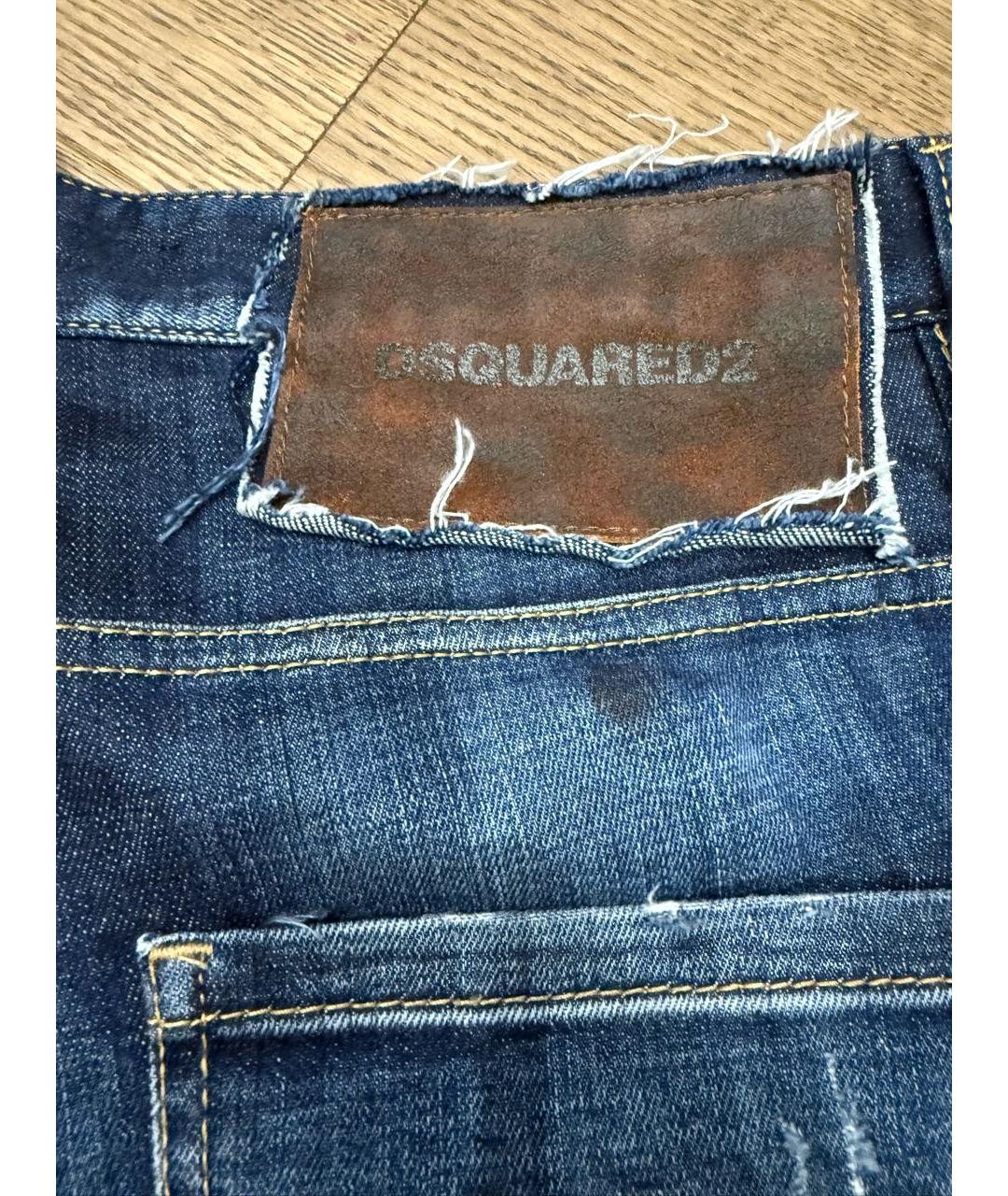 DSQUARED2 Синие хлопковые джинсы скинни, фото 4