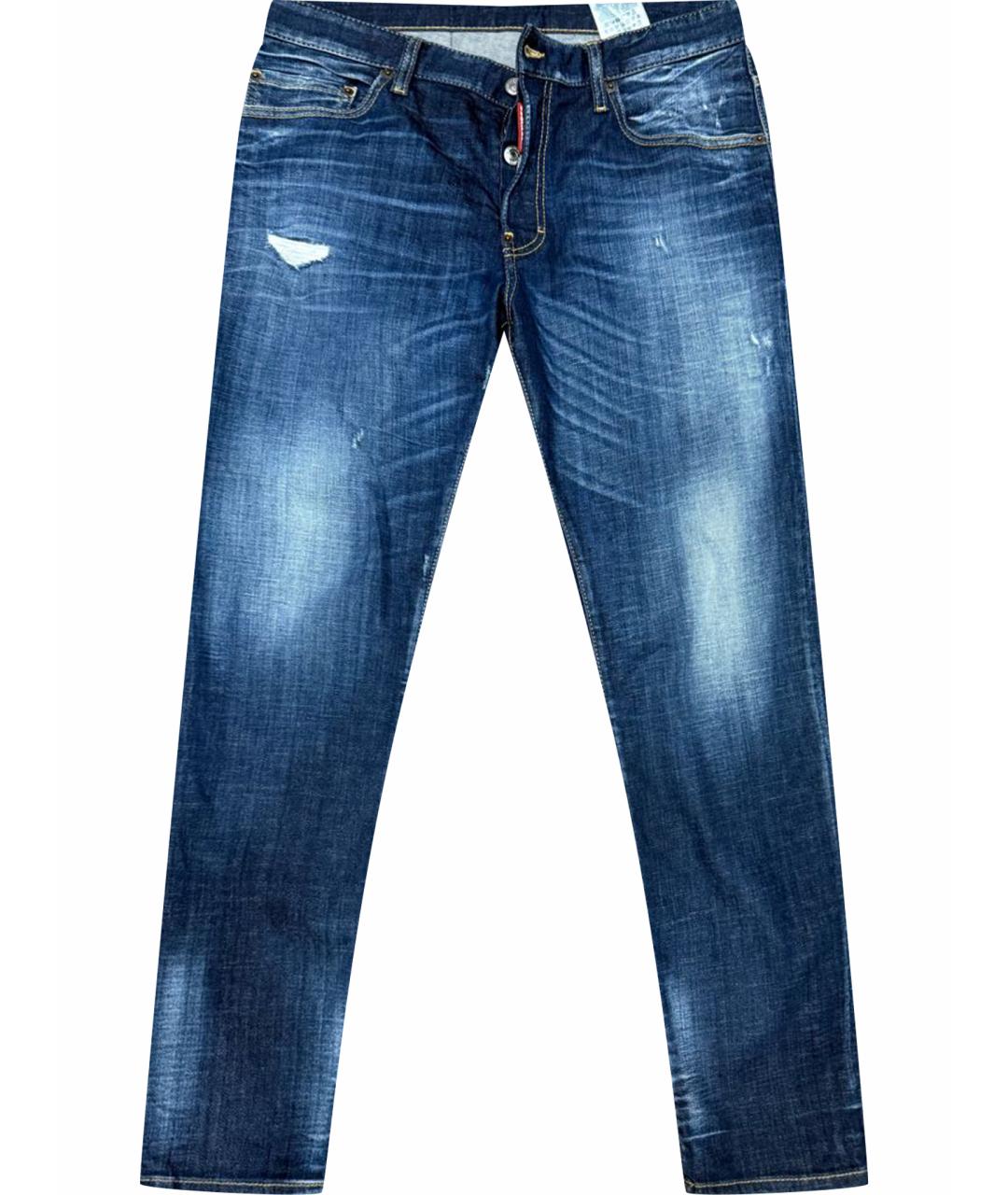 DSQUARED2 Синие хлопковые джинсы скинни, фото 1