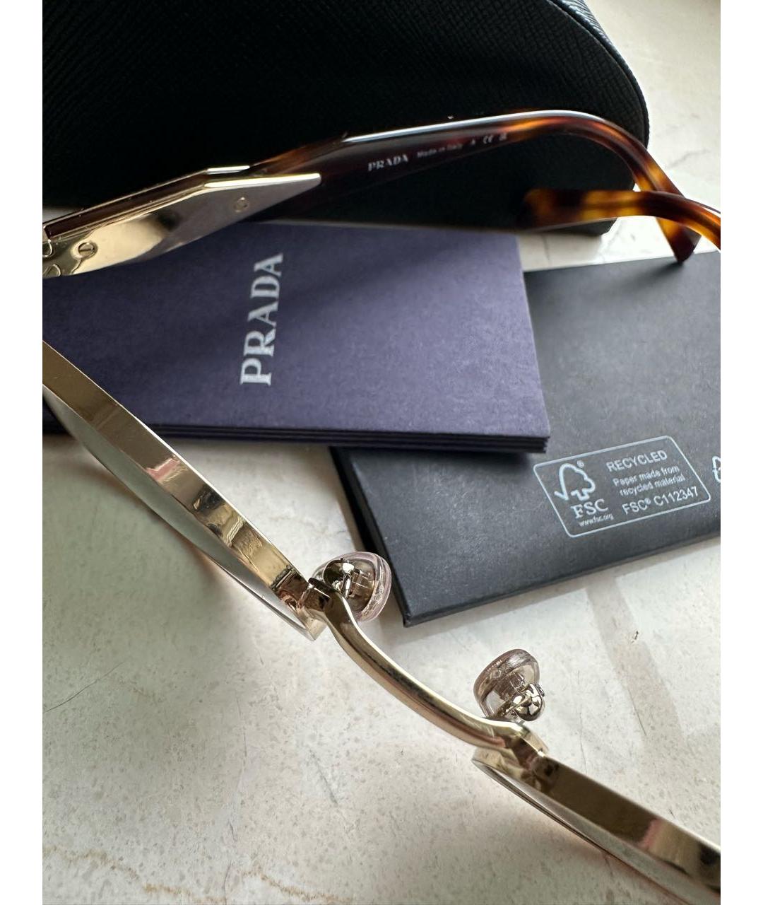 PRADA Зеленые пластиковые солнцезащитные очки, фото 5