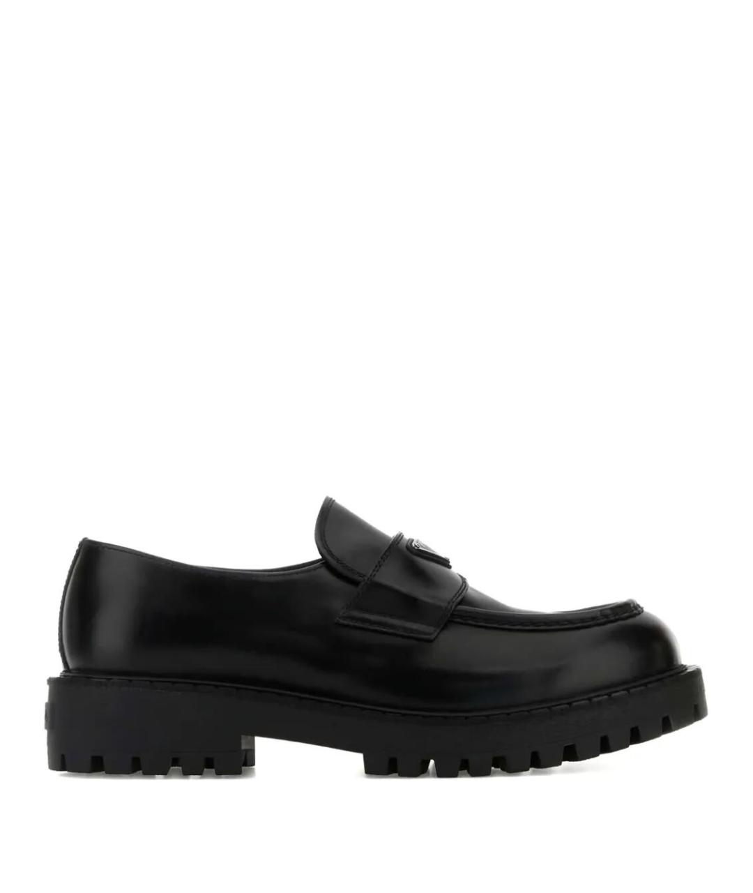 PRADA Черные кожаные лоферы, фото 1