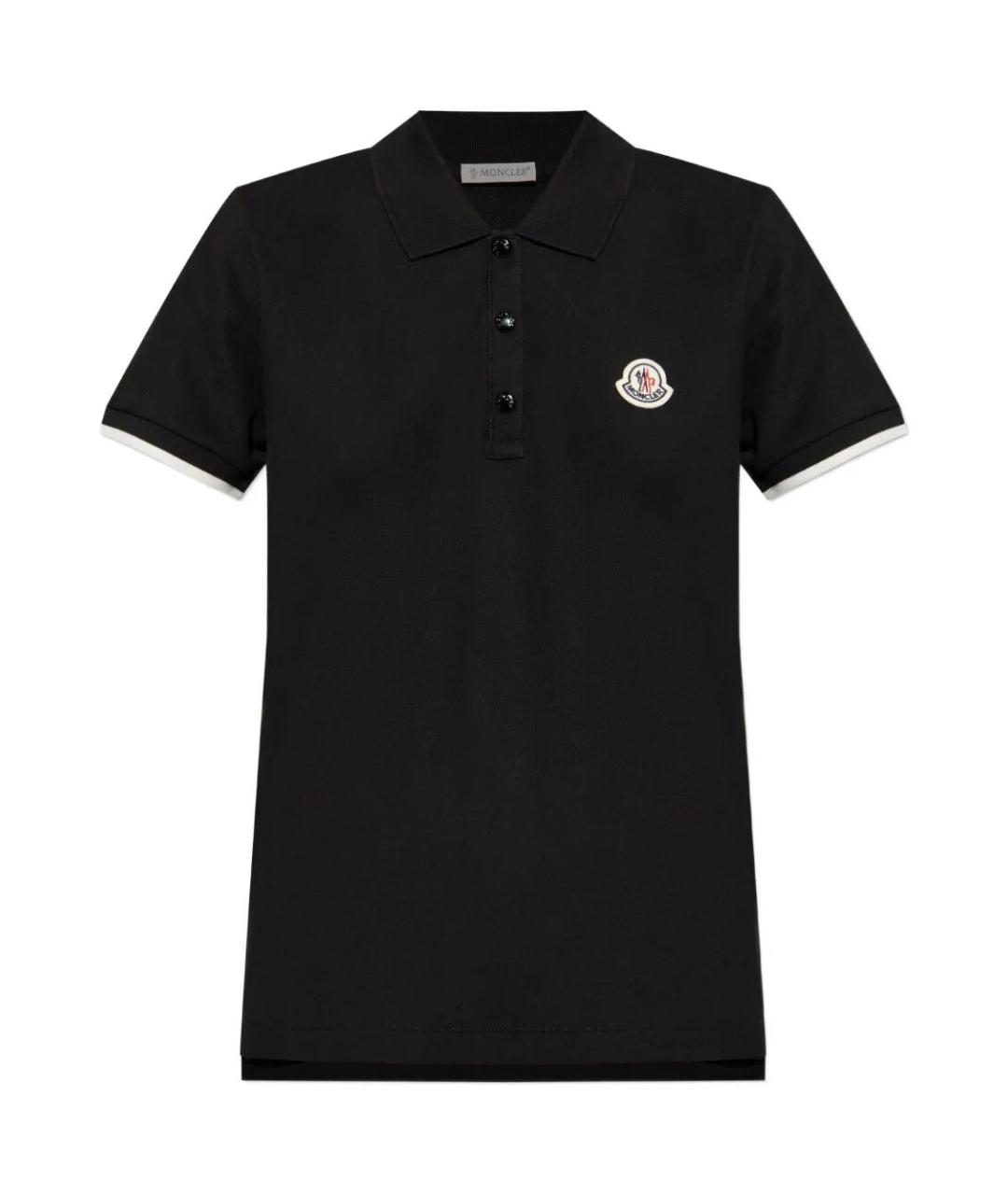 MONCLER Черная хлопковая футболка, фото 1