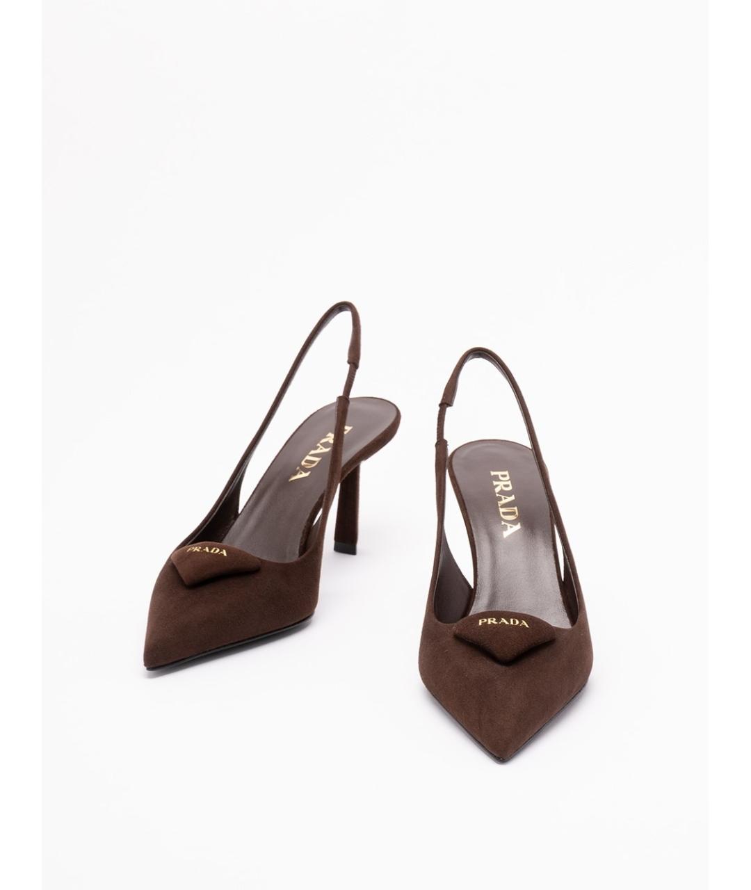 PRADA Коричневые туфли, фото 2
