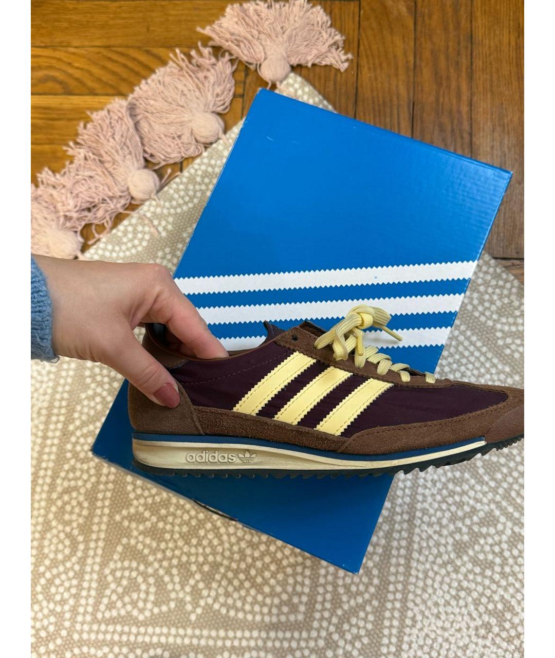 ADIDAS Коричневые замшевые кроссовки, фото 6