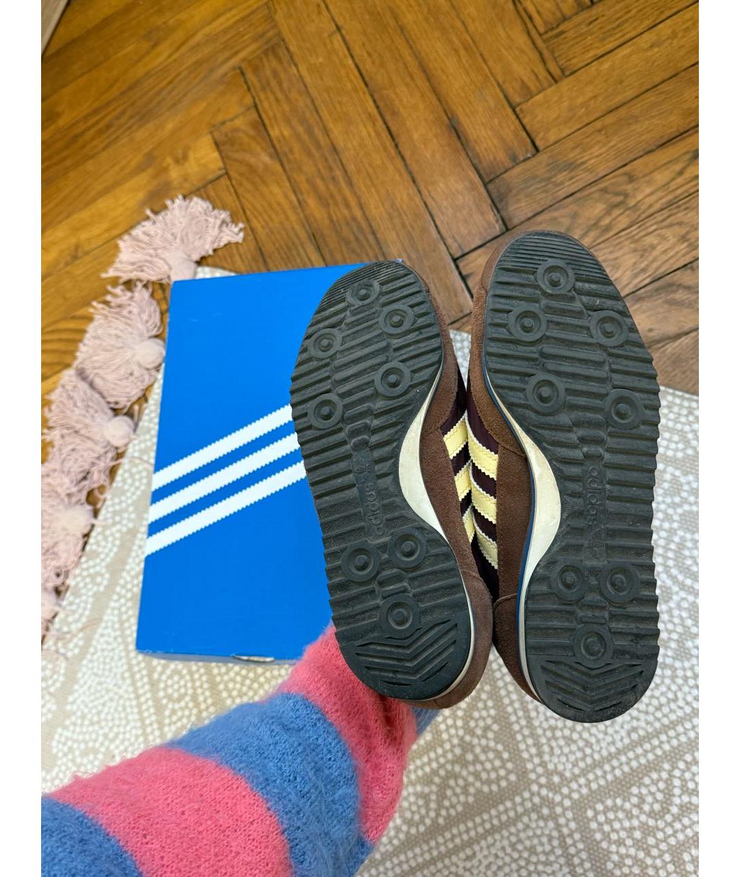 ADIDAS Коричневые замшевые кроссовки, фото 5