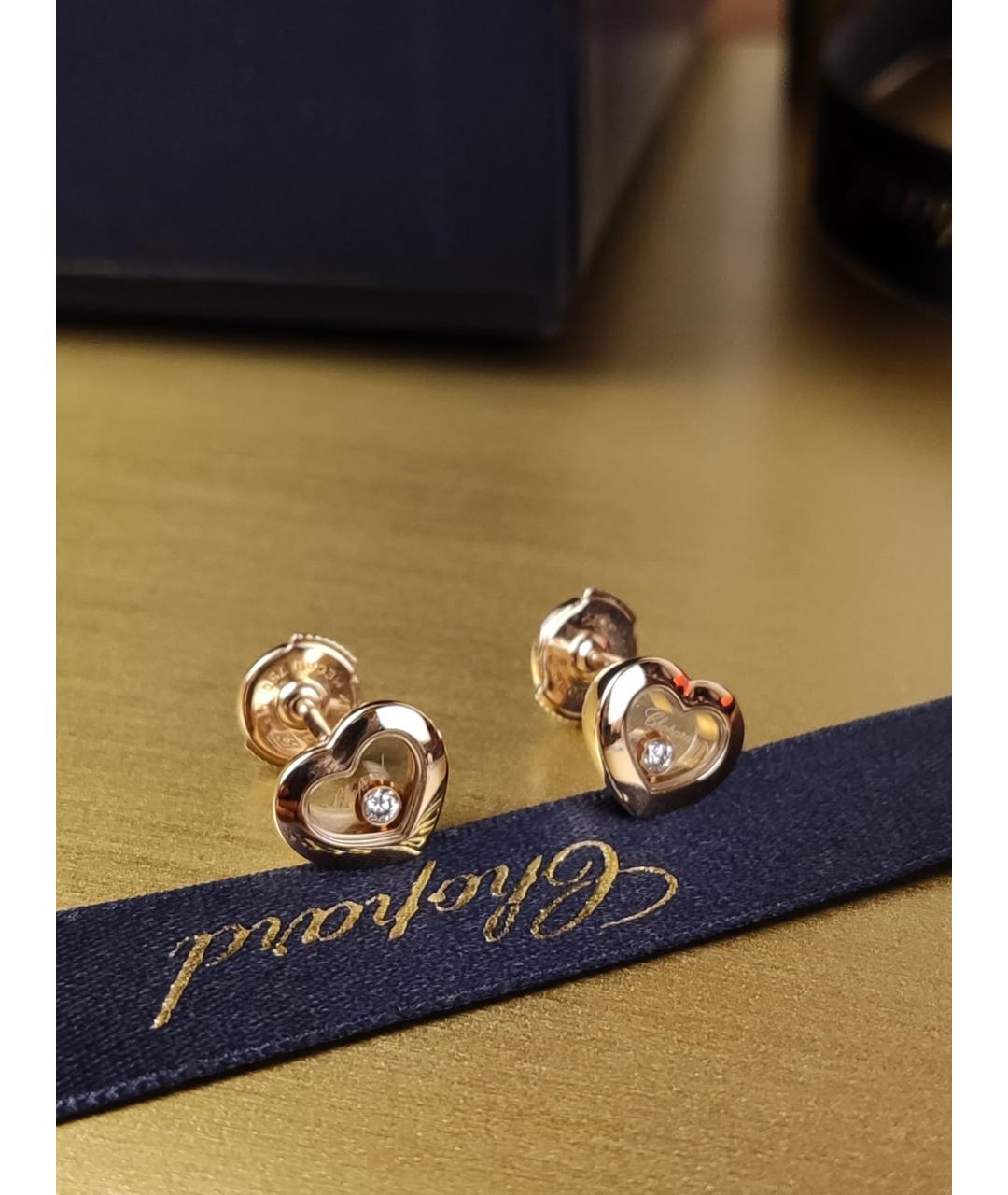 CHOPARD Золотые серьги из розового золота, фото 4