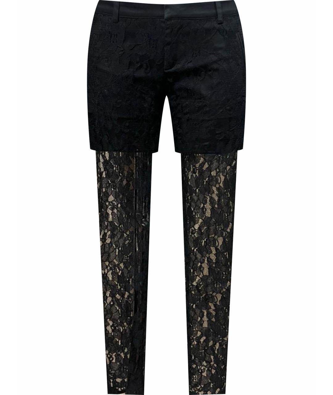 PHILIPP PLEIN Черные хлопко-эластановые брюки узкие, фото 1
