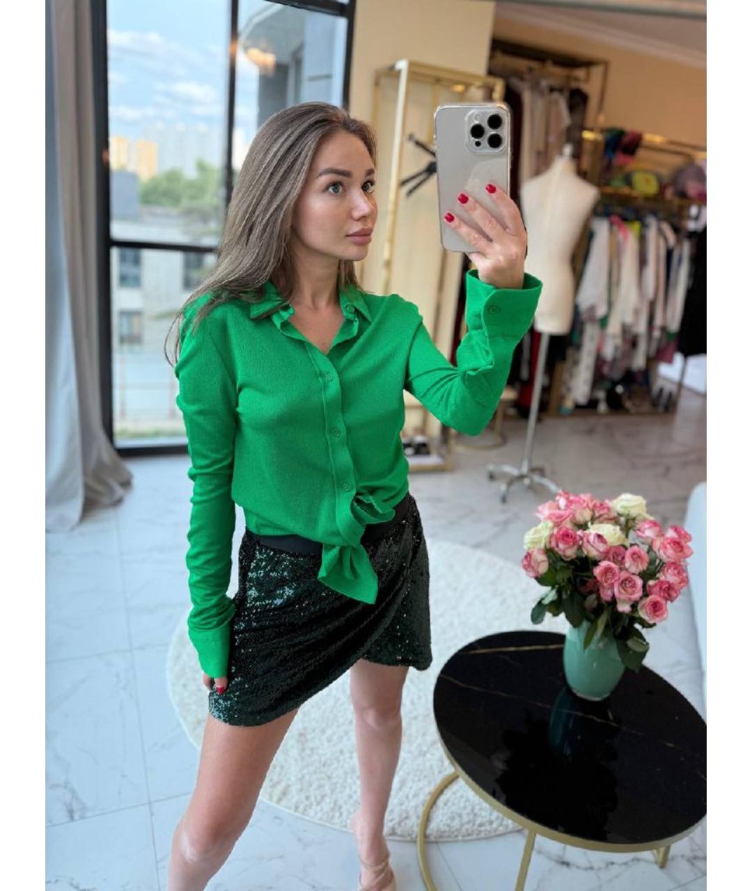 BOTTEGA VENETA Зеленая блузы, фото 5