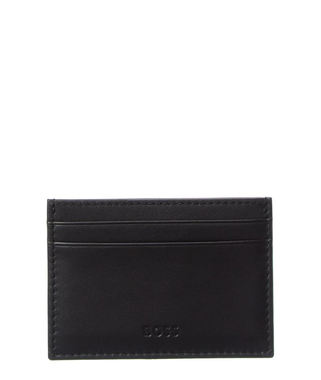 HUGO BOSS Черная кожаная визитница, фото 8