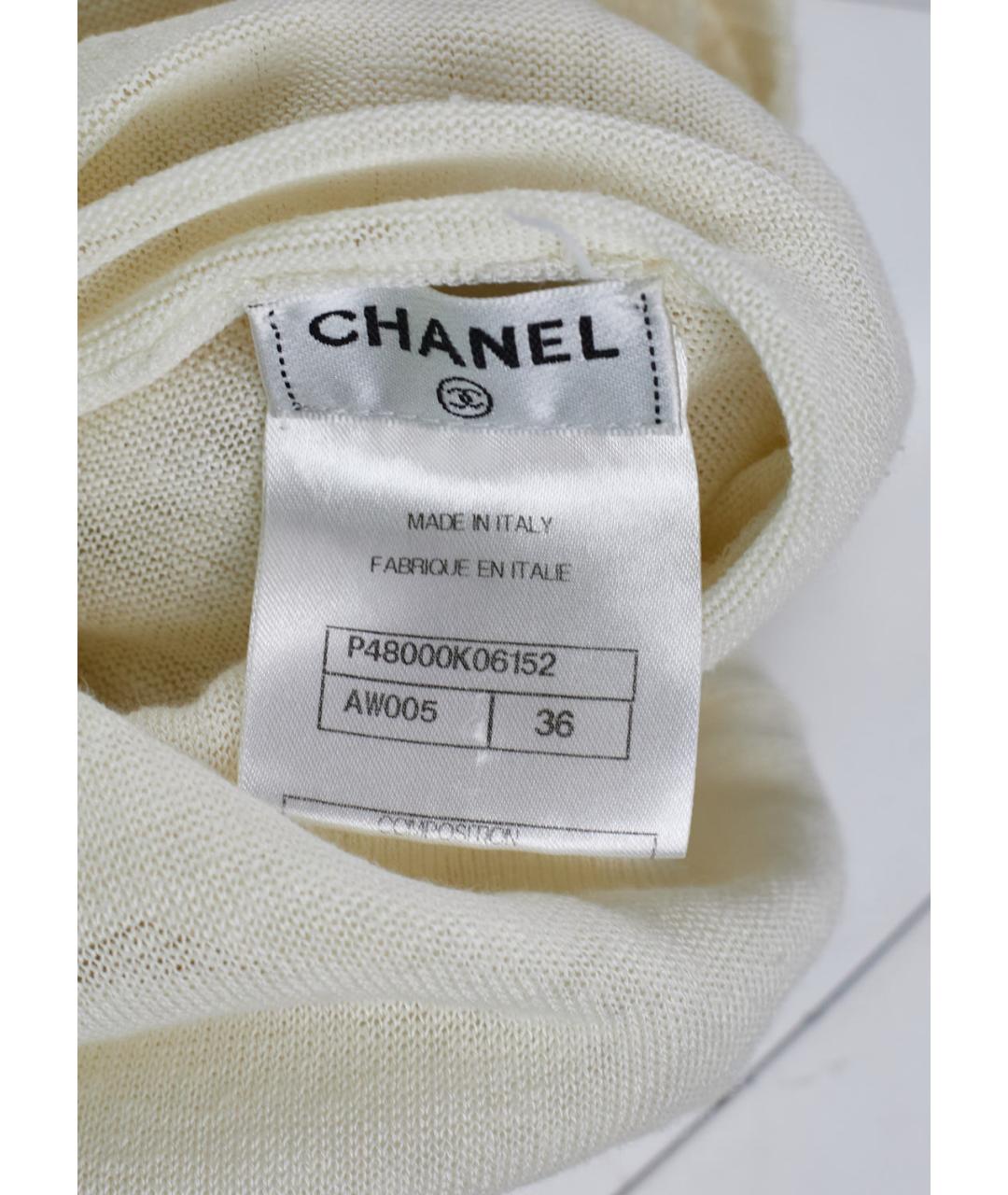 CHANEL Белый льняной сарафан, фото 5