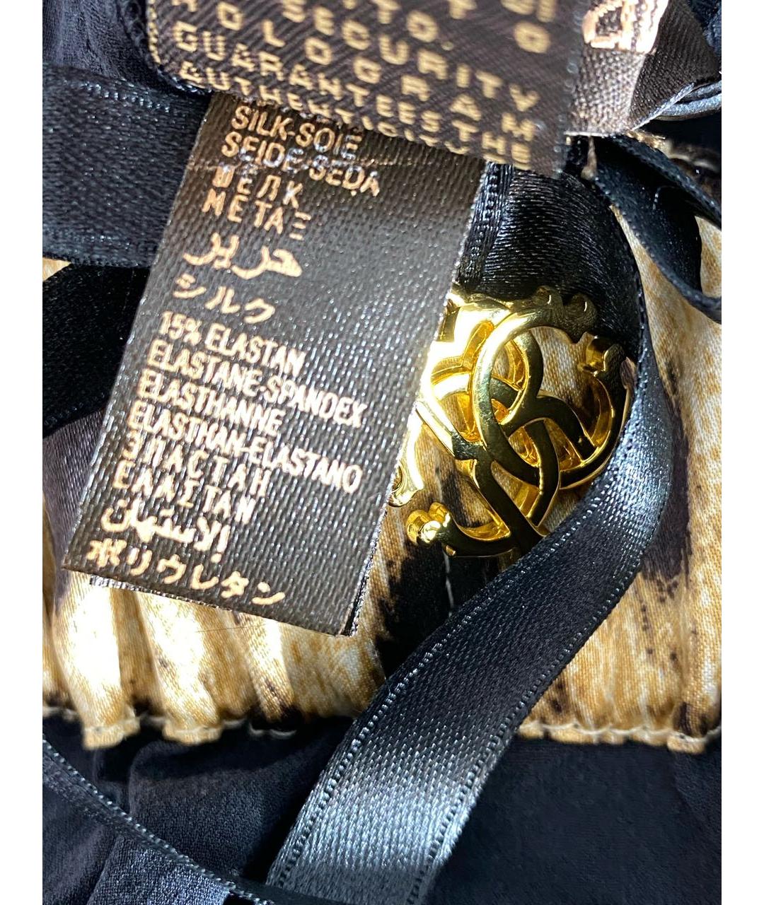 ROBERTO CAVALLI Черная шелковая майка, фото 5