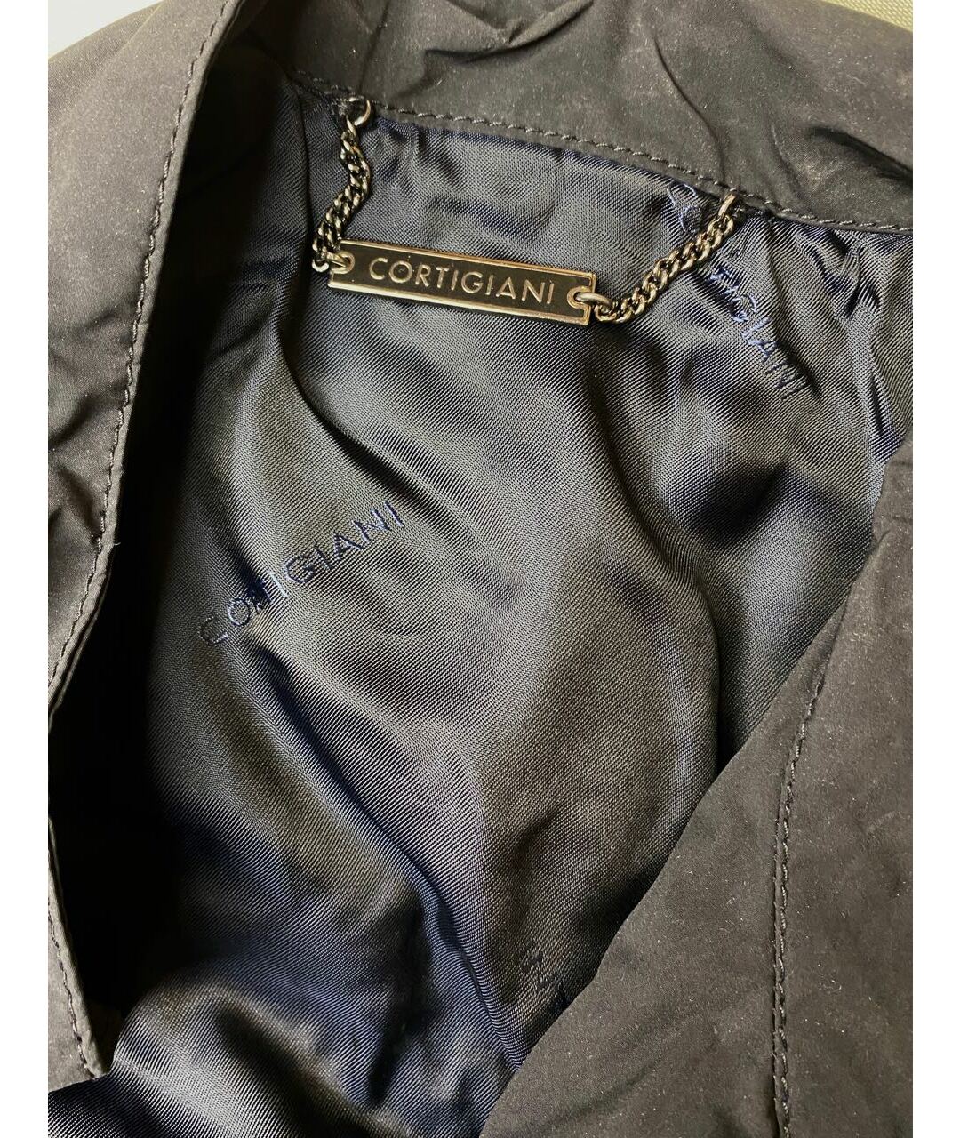 CORTIGIANI Черная полиэстеровая куртка, фото 4