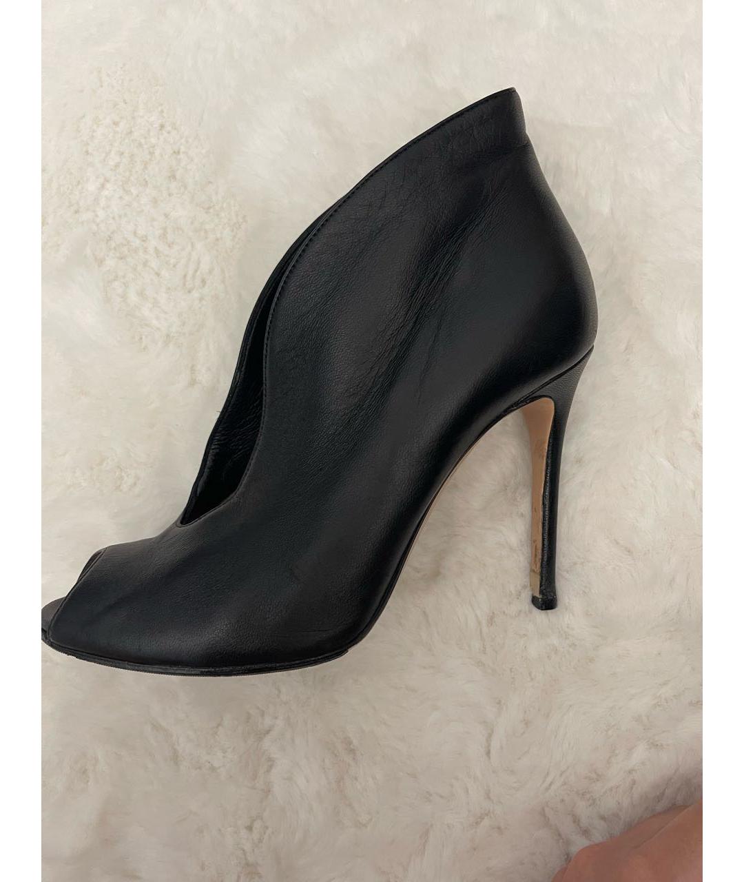 GIANVITO ROSSI Черные кожаные ботильоны, фото 2