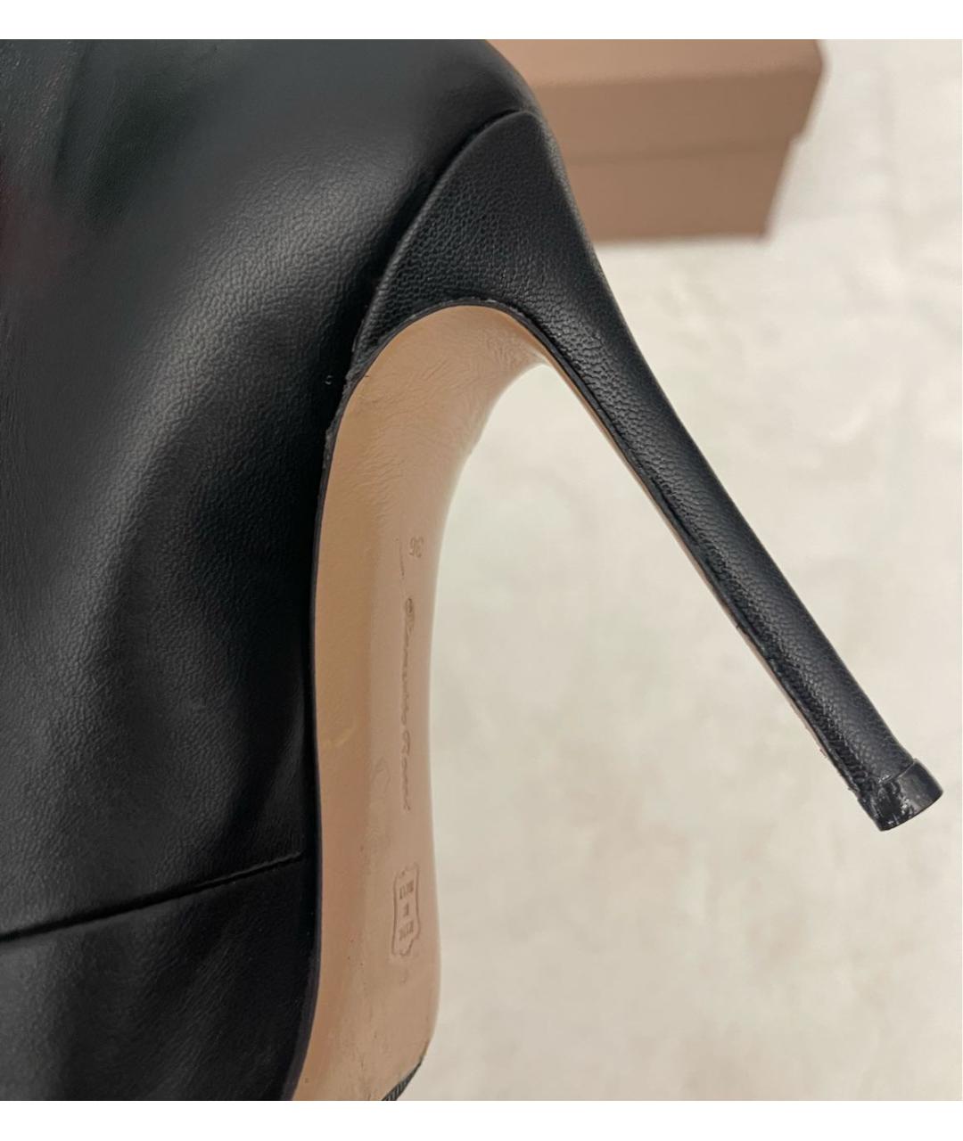 GIANVITO ROSSI Черные кожаные ботильоны, фото 6