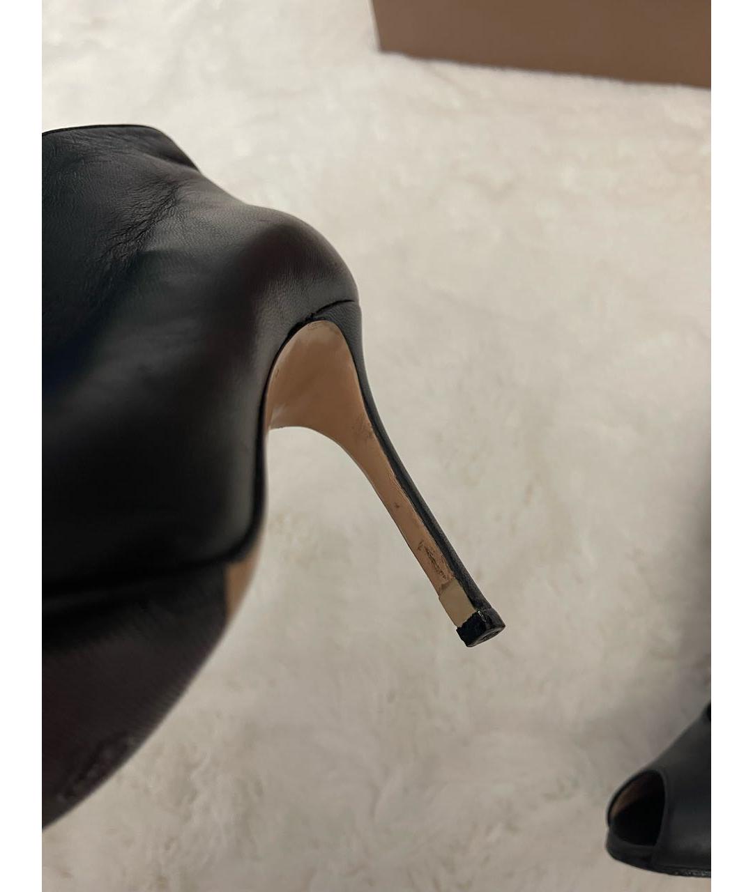 GIANVITO ROSSI Черные кожаные ботильоны, фото 3