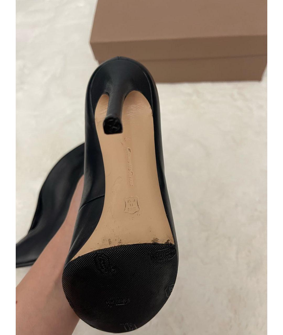 GIANVITO ROSSI Черные кожаные ботильоны, фото 5